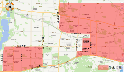 開發區二水廠停水區域圖1